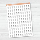 Meal Icons | Hand Doodled Fork and Knife Icon Planner Stickers | I-444