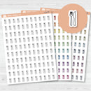 Meal Icons | Hand Doodled Fork and Knife Icon Planner Stickers | I-444