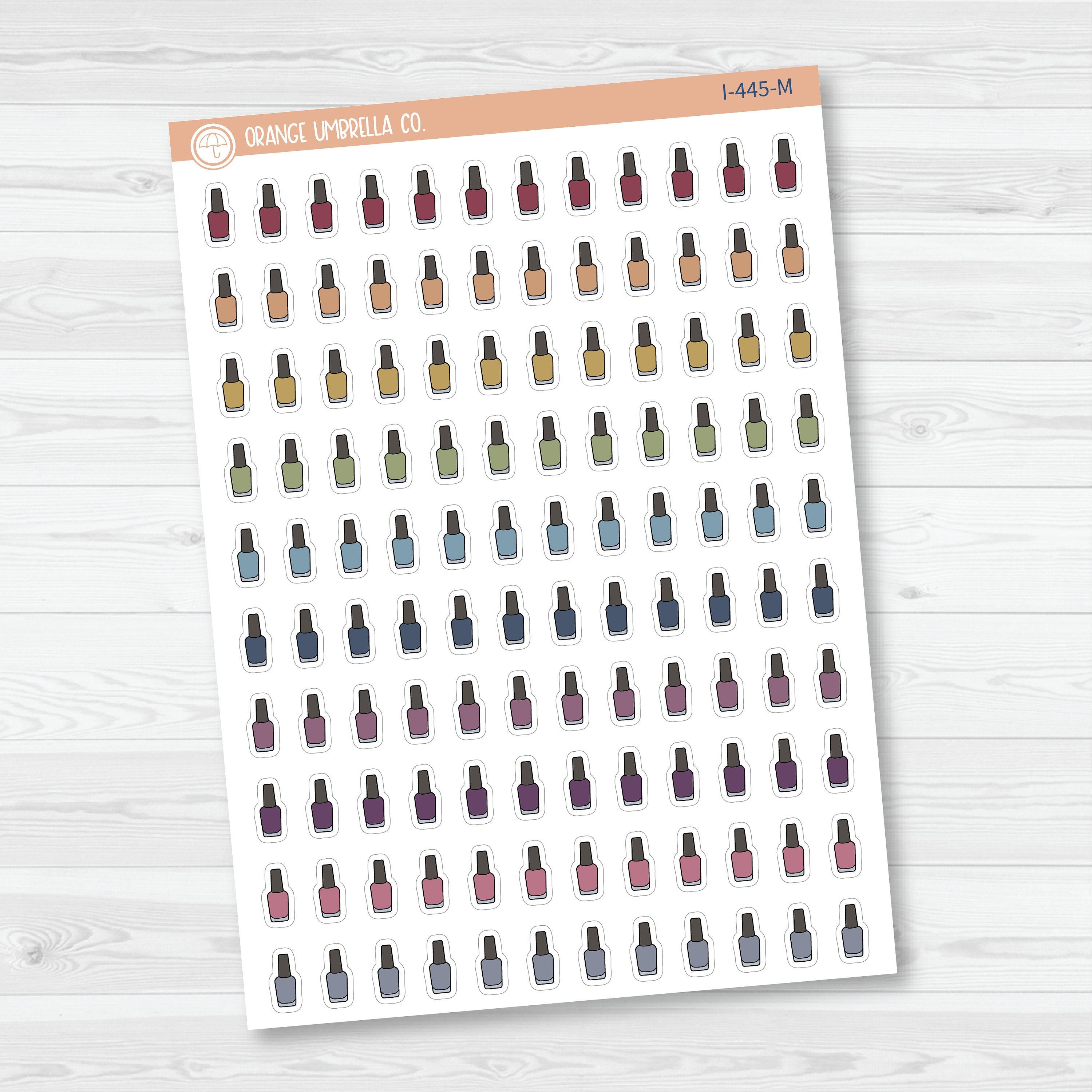 Paint Nails Icon| Hand Doodled Nail Polish Planner Stickers | I-445
