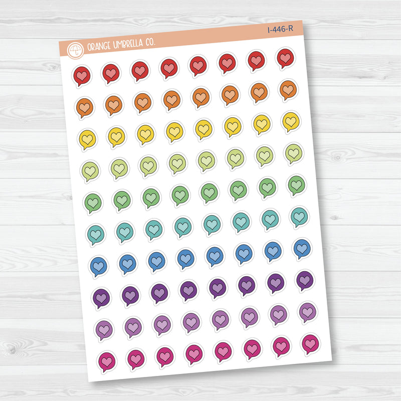 Hand Doodled Speech Bubble Planner Stickers | I-446