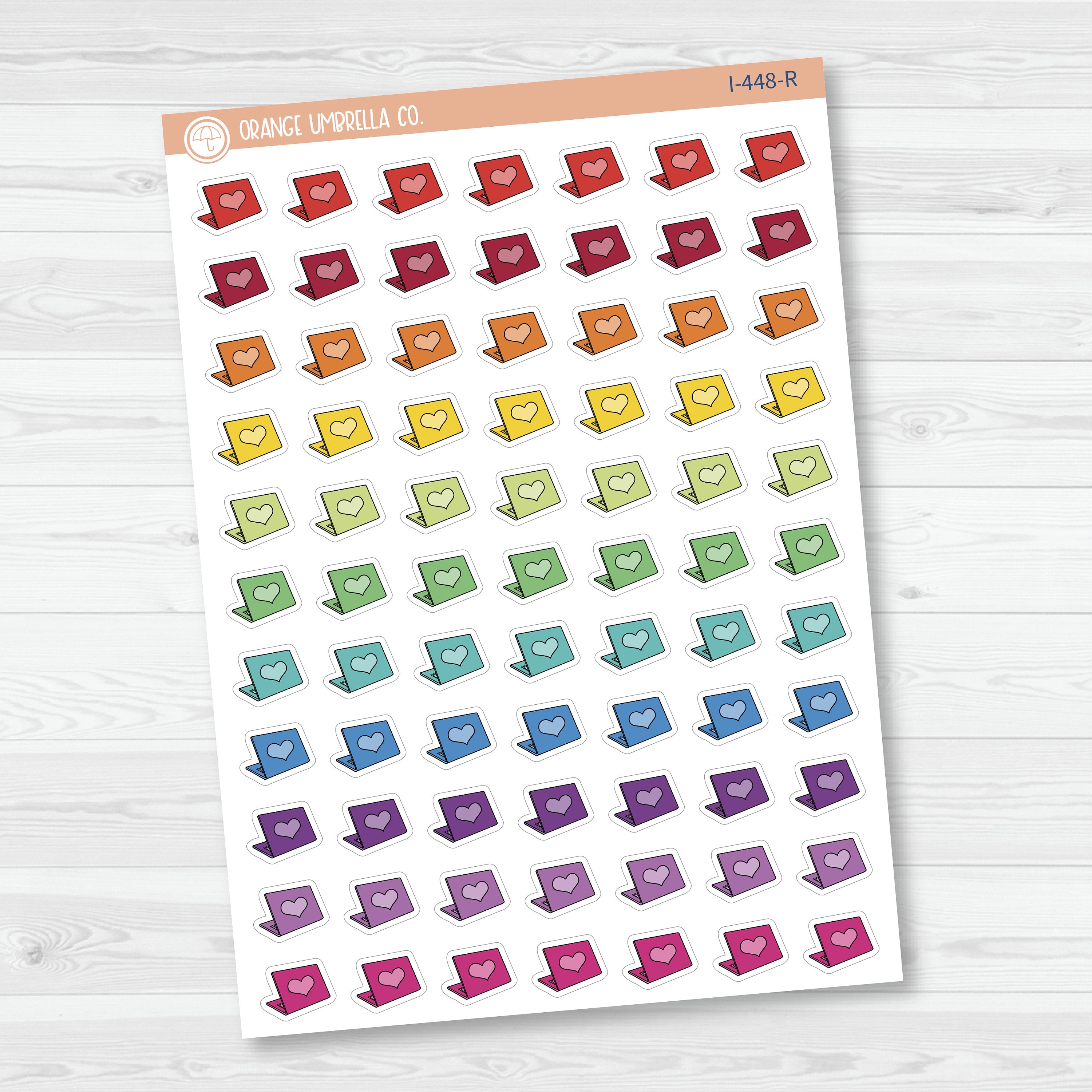 Work from Home Computer Icons | Hand Doodled Laptop Planner Stickers | I-448