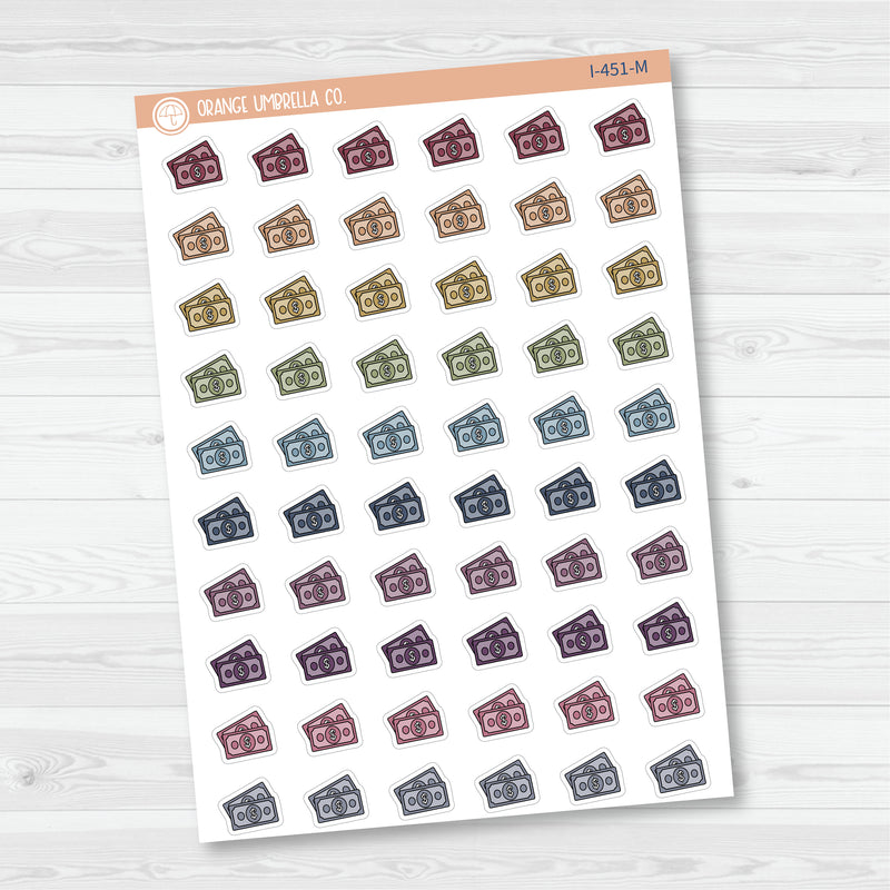 Budget Icons | Hand Doodled Payday Money Icon Planner Stickers | I-451