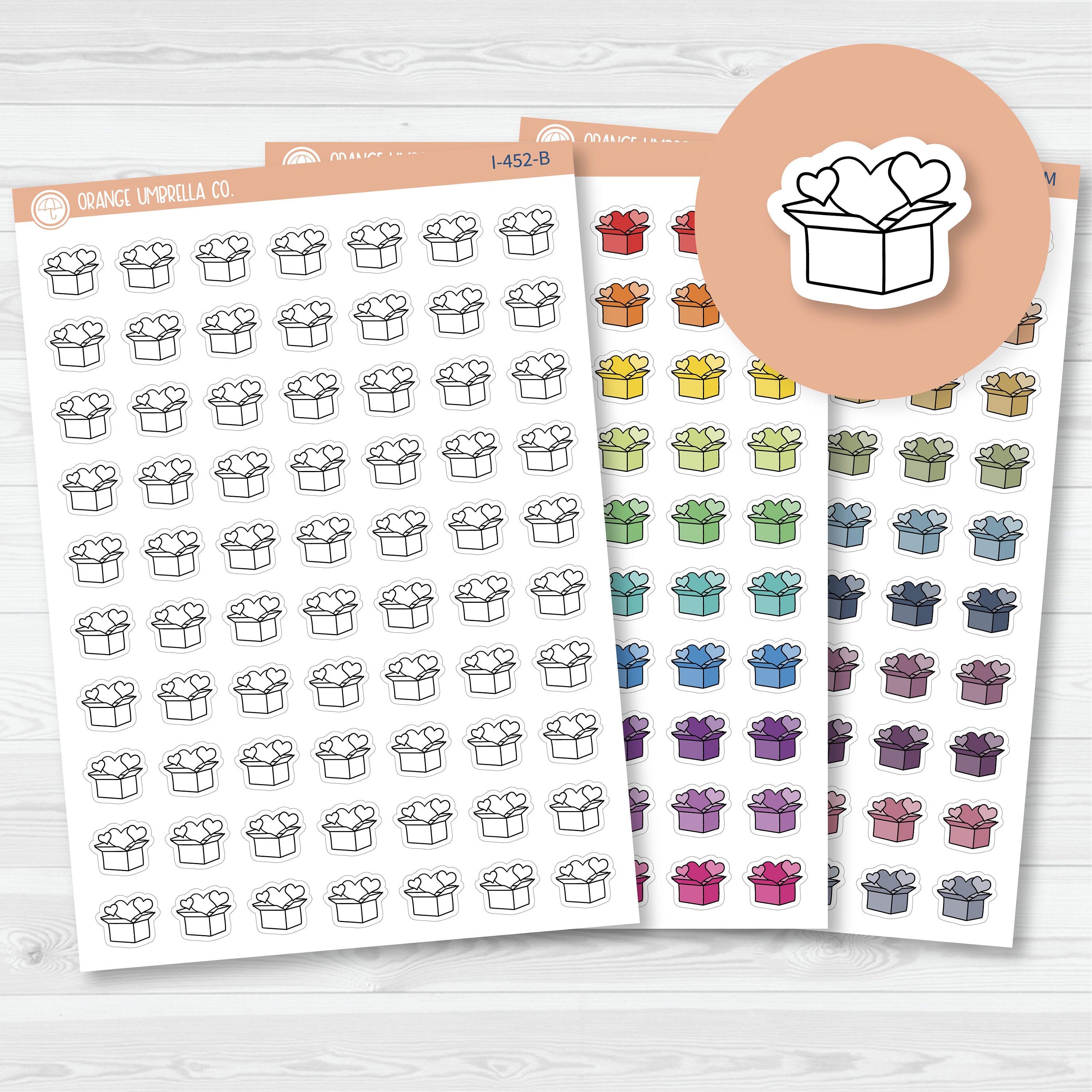 Hand Doodled Happy Mail Box Planner Stickers | I-452