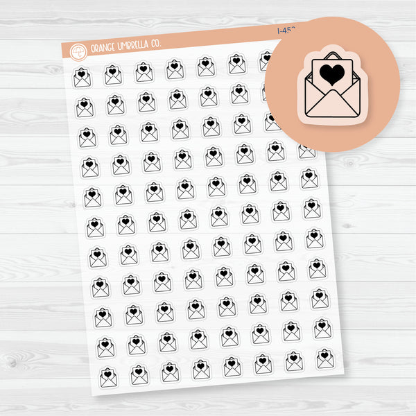 Happy Mail Icons | Hand Doodled Mail Envelope Planner Stickers | Clear Matte | I-453-BCM