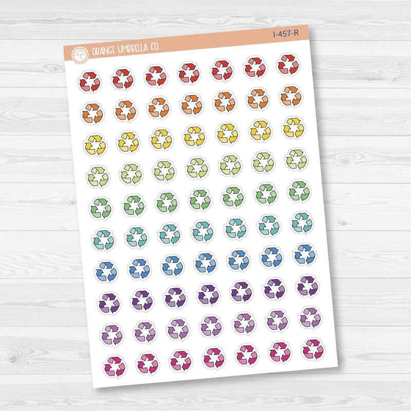 Recycling Icons | Hand Doodled Recycle Day Planner Stickers | I-457