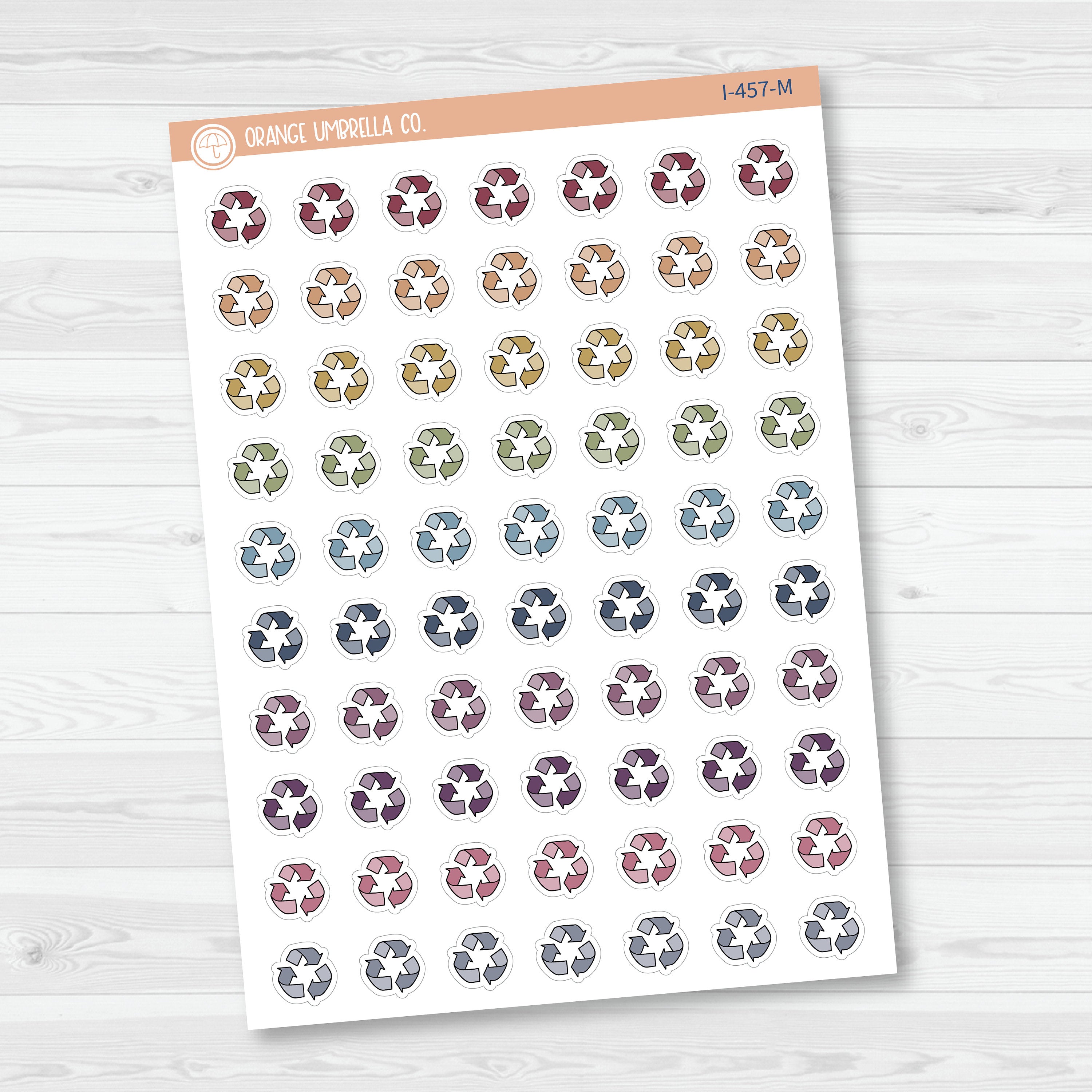 Recycling Icons | Hand Doodled Recycle Day Planner Stickers | I-457