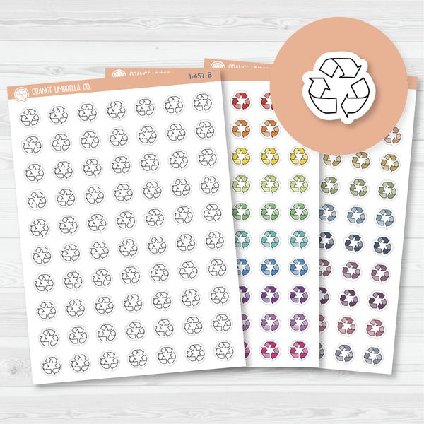 Recycling Icons | Hand Doodled Recycle Day Planner Stickers | I-457