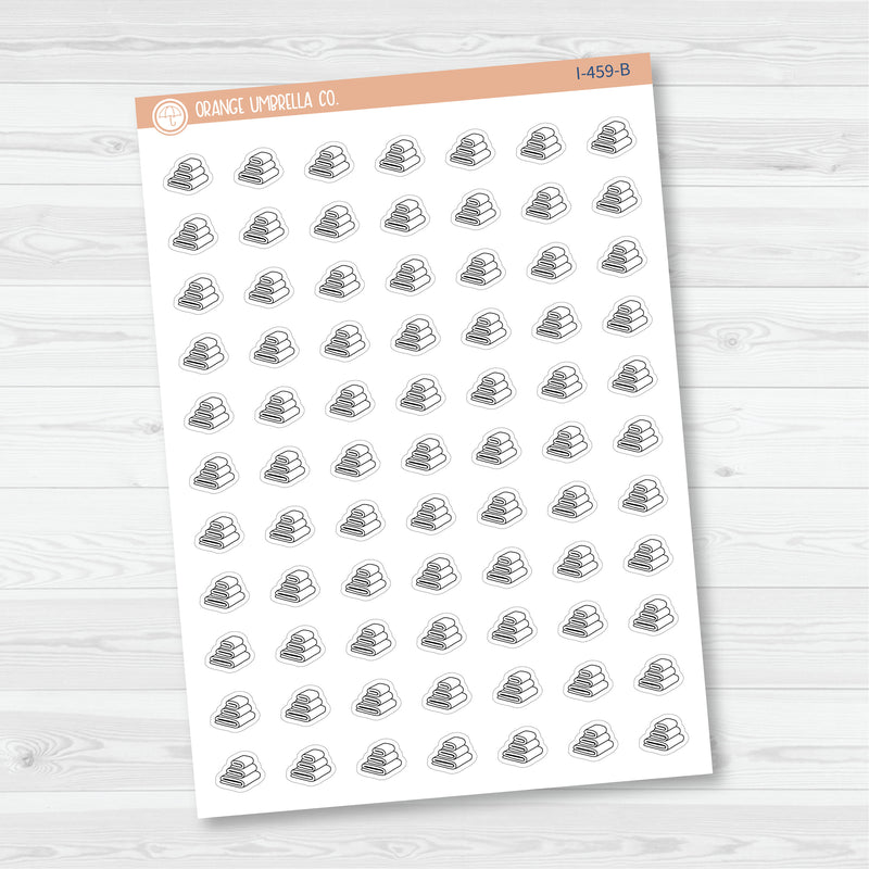 Hand Doodled Towel Stack | Laundry Planner Stickers and Labels | I-459