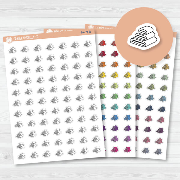 Hand Doodled Towel Stack | Laundry Planner Stickers and Labels | I-459