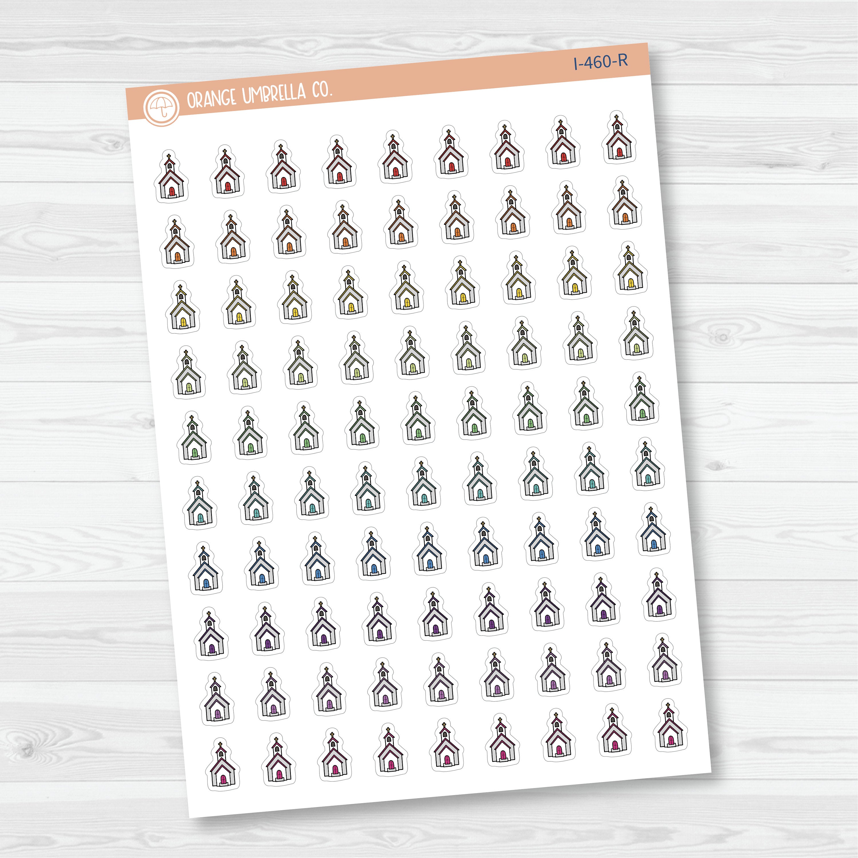Hand Doodled Church Planner Stickers | I-460