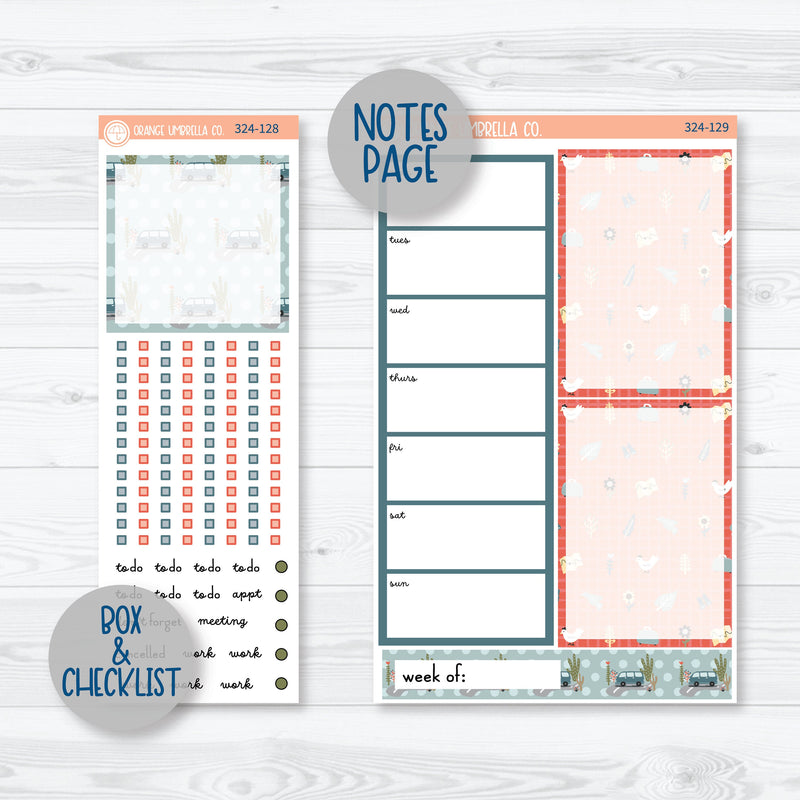 Summer Vacation Kit | A5 Daily Duo Planner Kit Stickers | Well Traveled | 324-121
