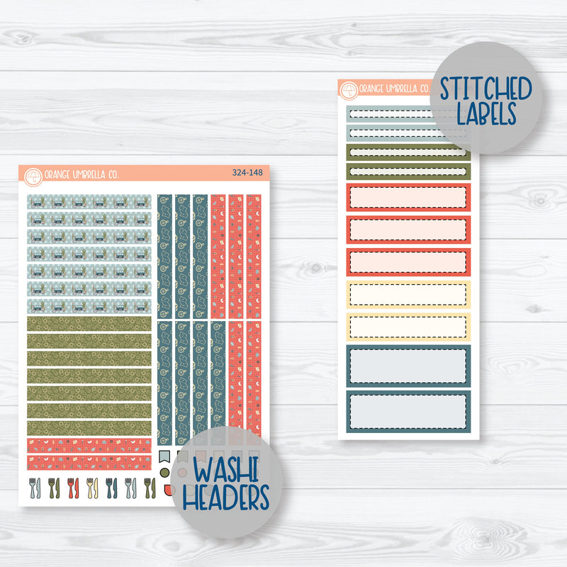 Summer Vacation Kit | A5 Plum Daily Planner Kit Stickers | Well Traveled | 324-141
