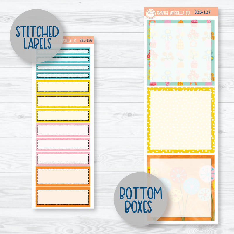 Bright Summer Floral Kit | A5 Daily Duo Planner Kit Stickers | Sunny Days | 325-121