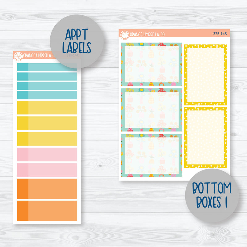 Bright Summer Floral Kit | A5 Plum Daily Planner Kit Stickers | Sunny Days | 325-141