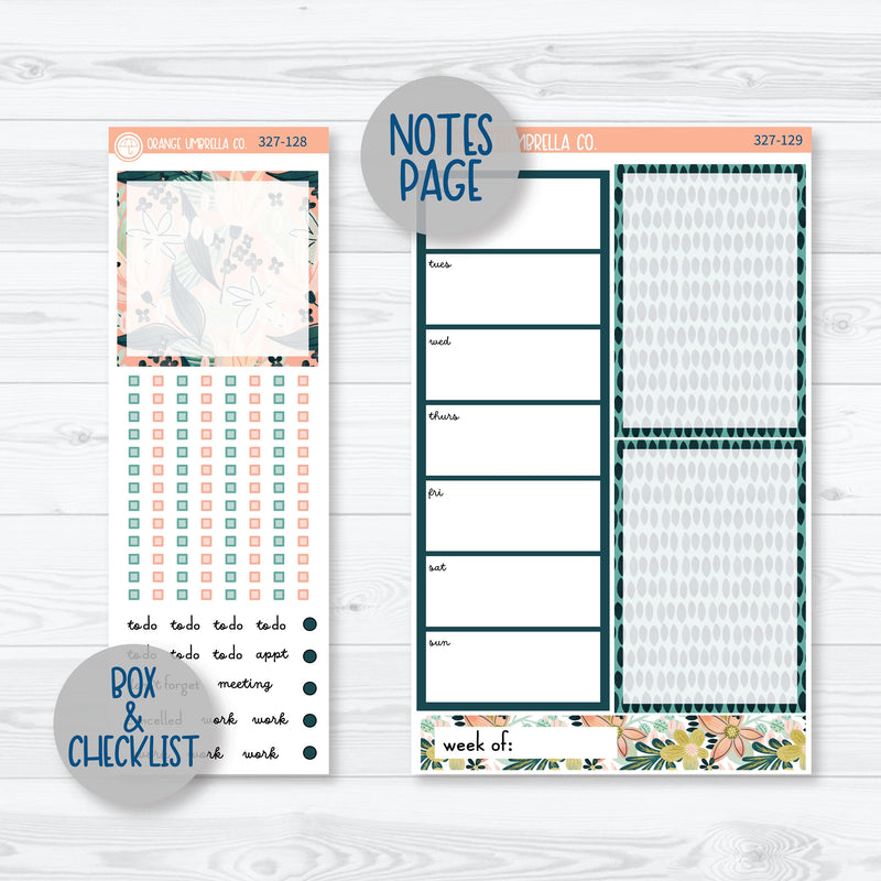 Tropical Floral Stickers | A5 Daily Duo Planner Kit Stickers | Island Sunrise | 327-121