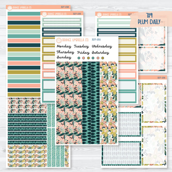 Tropical Floral Stickers | 7x9 Plum Daily Planner Kit Stickers | Island Sunrise | 327-151