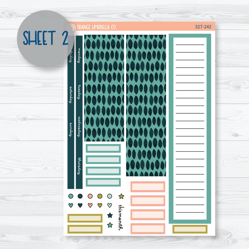 Tropical Floral Stickers | A5 EC Monthly & Dashboard Planner Kit Stickers | Island Sunrise | 327-241