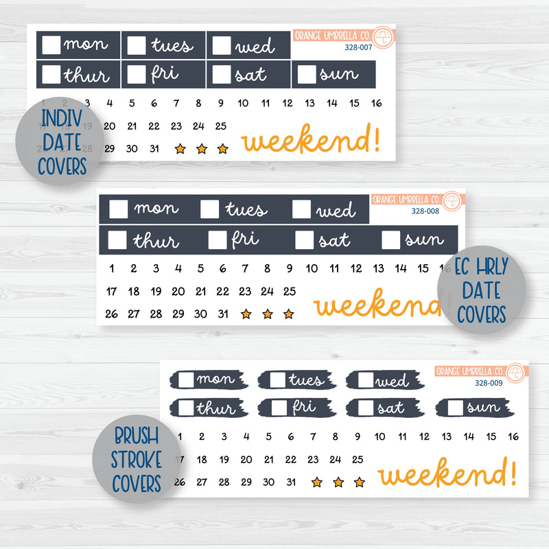 Blue Yellow Floral Kit | Weekly Planner Kit Stickers | Casual Friday | 328-001