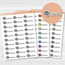 Water Plants Doodle Icon Script Planner Stickers and Labels | F16 | E-291