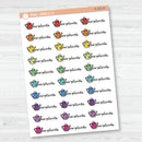 Water Plants Doodle Icon Script Planner Stickers and Labels | F16 | E-291