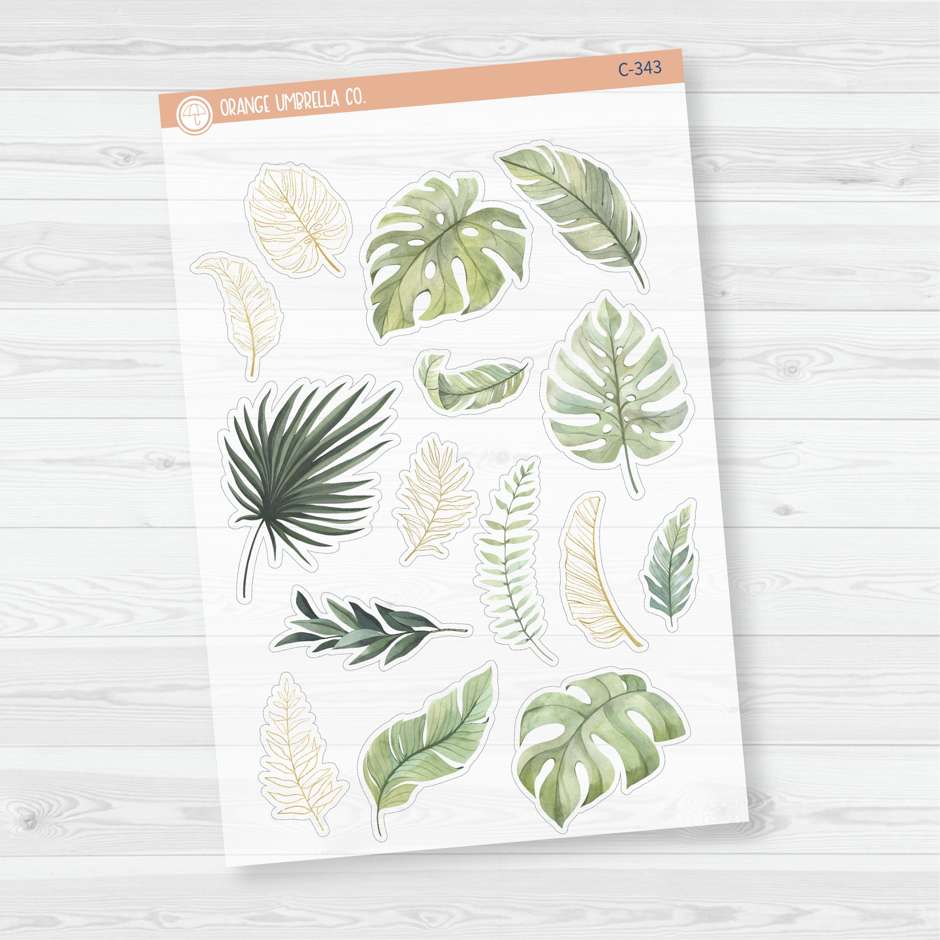 Tropical Plants Deco & Journaling Stickers | C-343