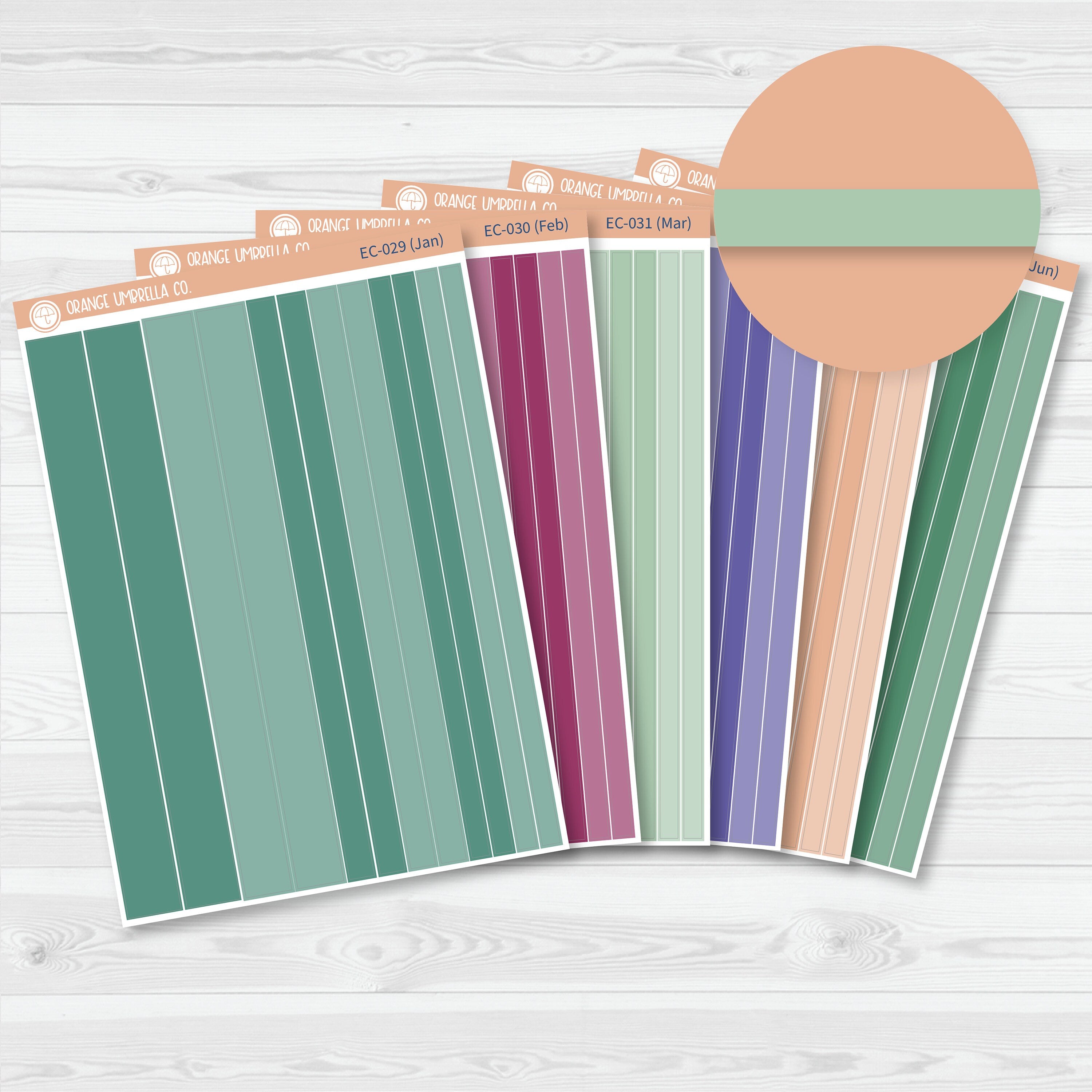 Erin Condren Washi Planner Stickers | Erin Condren Palette | EC-029-034