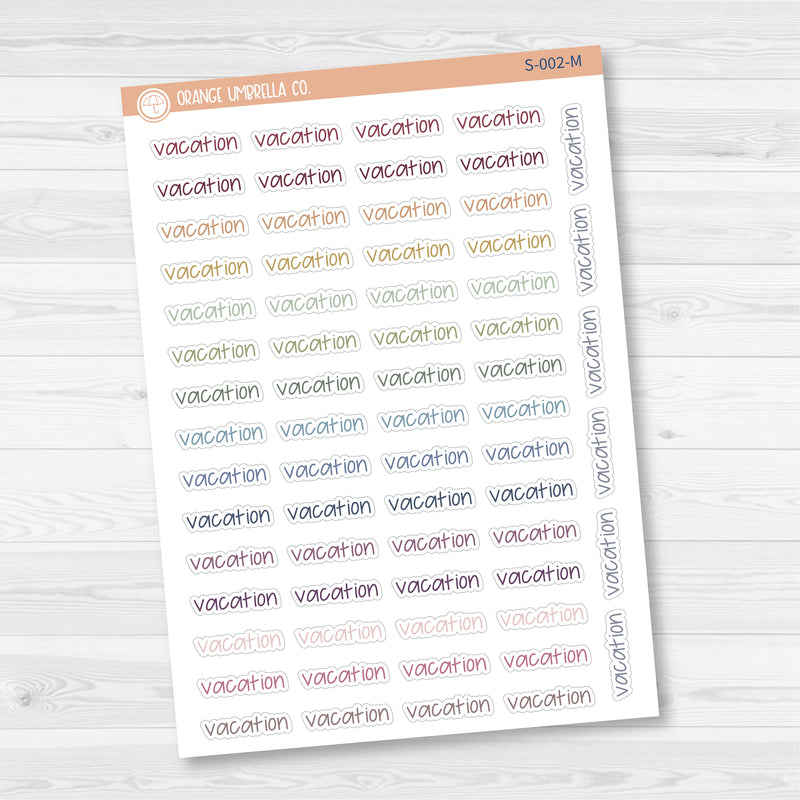 Vacation Script Planner Stickers | FJP | S-002