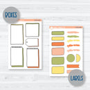 Orange Floral Universal Planner Kit | Journal Style Planner Kit Stickers | U-013