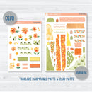 Orange Floral Universal Planner Kit | Journal Style Planner Kit Stickers | U-013