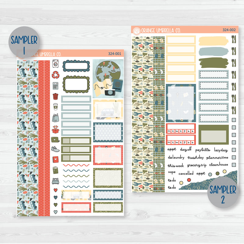 Summer Travel Kit | Weekly Planner Kit Stickers | Well Traveled | 324-001