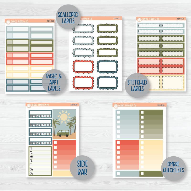 Summer Travel Kit | Weekly Add-On Planner Kit Stickers | Well Traveled | 324-012