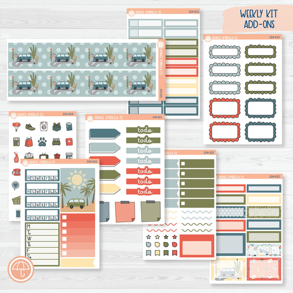 Summer Travel Kit | Weekly Add-On Planner Kit Stickers | Well Traveled | 324-012