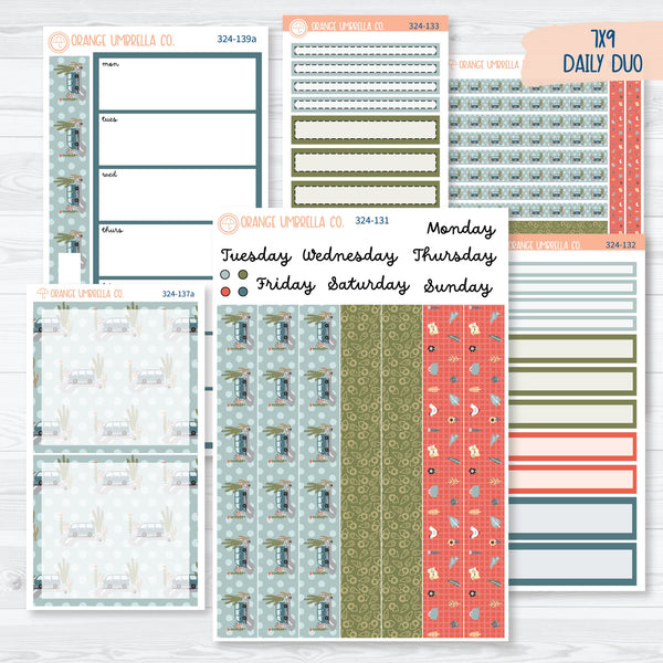 Vacation Summer Kit | 7x9 Daily Duo Planner Kit Stickers | Well Traveled | 324-131