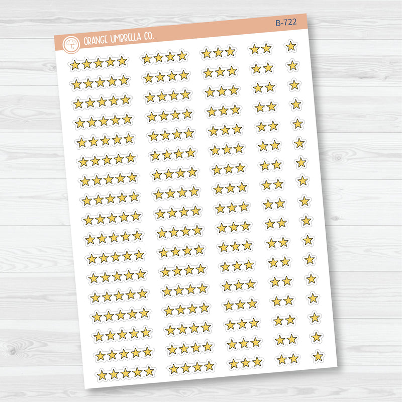 Star\Half Star Rating - Movie and Book Icon Tracker Planner Stickers | B-722 & B-723