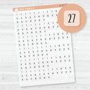 6 Months of Mini Date Dot Covers Planner Stickers | F13 | Clear Matte | B-727-BCM