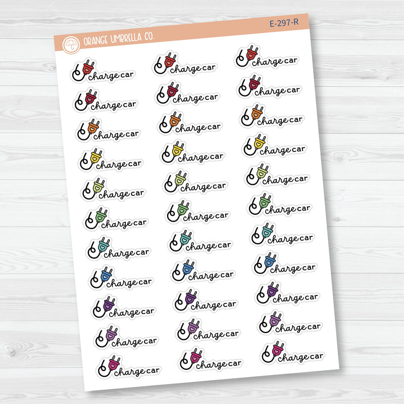 Charge Car Icon Script Planner Stickers and Labels | FC16 | E-297