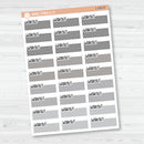 Workout Color Stitched Quarter Box Planner Stickers | L-499