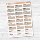 Workout Color Stitched Quarter Box Planner Stickers | L-499