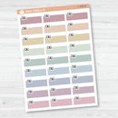 Call Color Stitched Quarter Box Planner Stickers | L-500