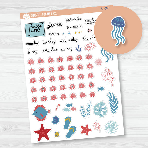 Build Your Own Journal Kit Planner Stickers | June F16 | U-006