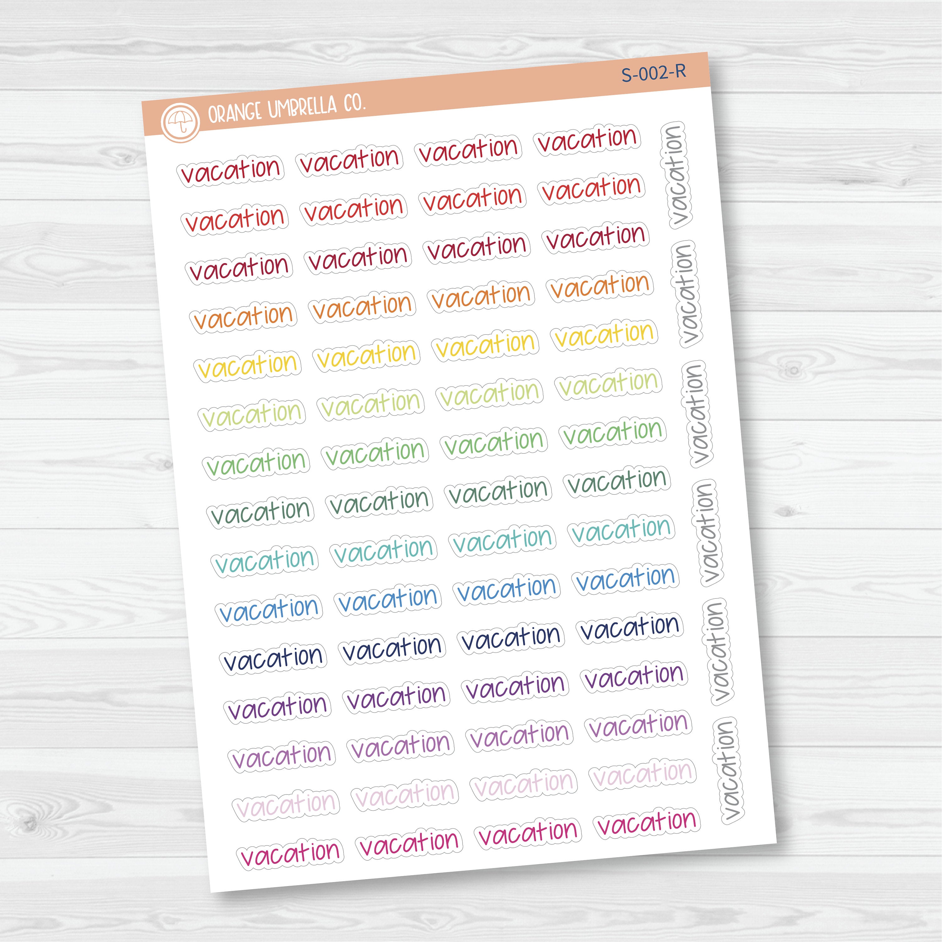 Vacation Script Planner Stickers | FJP | S-002