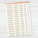 Star\Half Star Rating - Movie and Book Icon Tracker Planner Stickers | Clear Matte | B-722 & B-723-CM