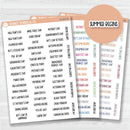 US Holiday Script Planner Stickers | F8 | S-003
