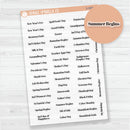 US Holiday Script Planner Stickers | F19| Clear Matte | S-009-BCM