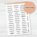 US Holiday - Mini Script Planner Stickers | F19 | Clear Matte | S-013-BCM