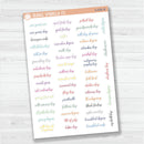 US Holiday Script Planner Stickers | F15 | S-035