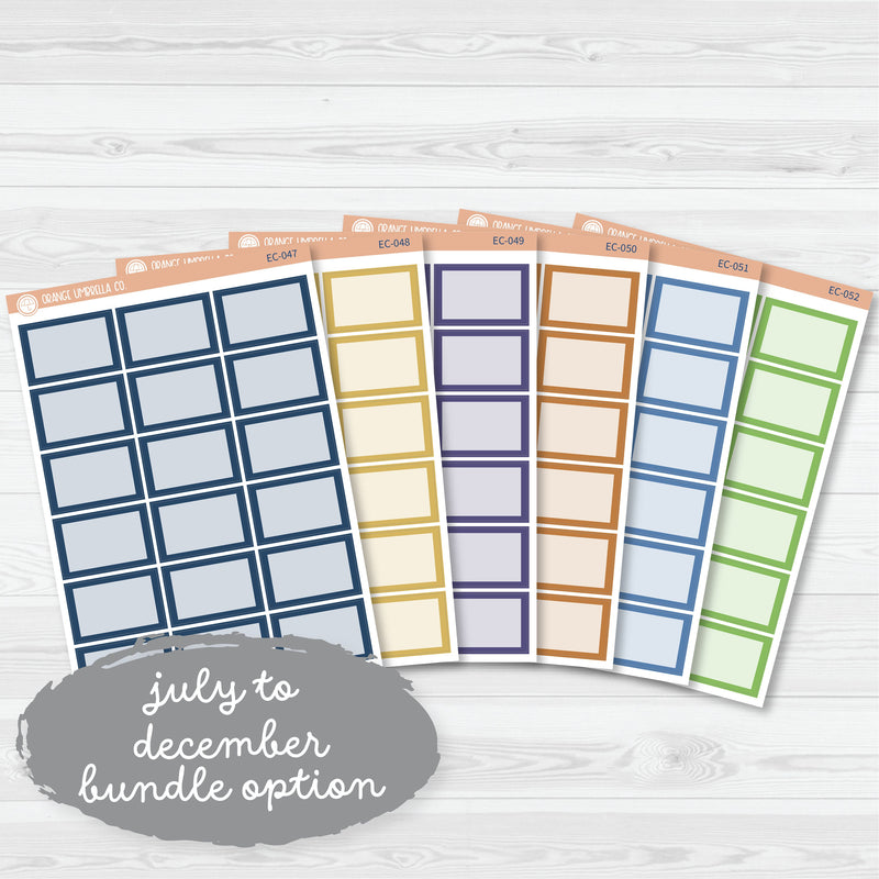NP-Half Box Label Planner Stickers | for Erin Condren Evolve Palette | EC-047-052