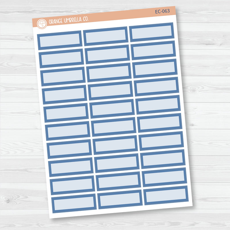 NP-Basic Third Box Label Planner Stickers | for Erin Condren Evolve Palette | EC-059-064