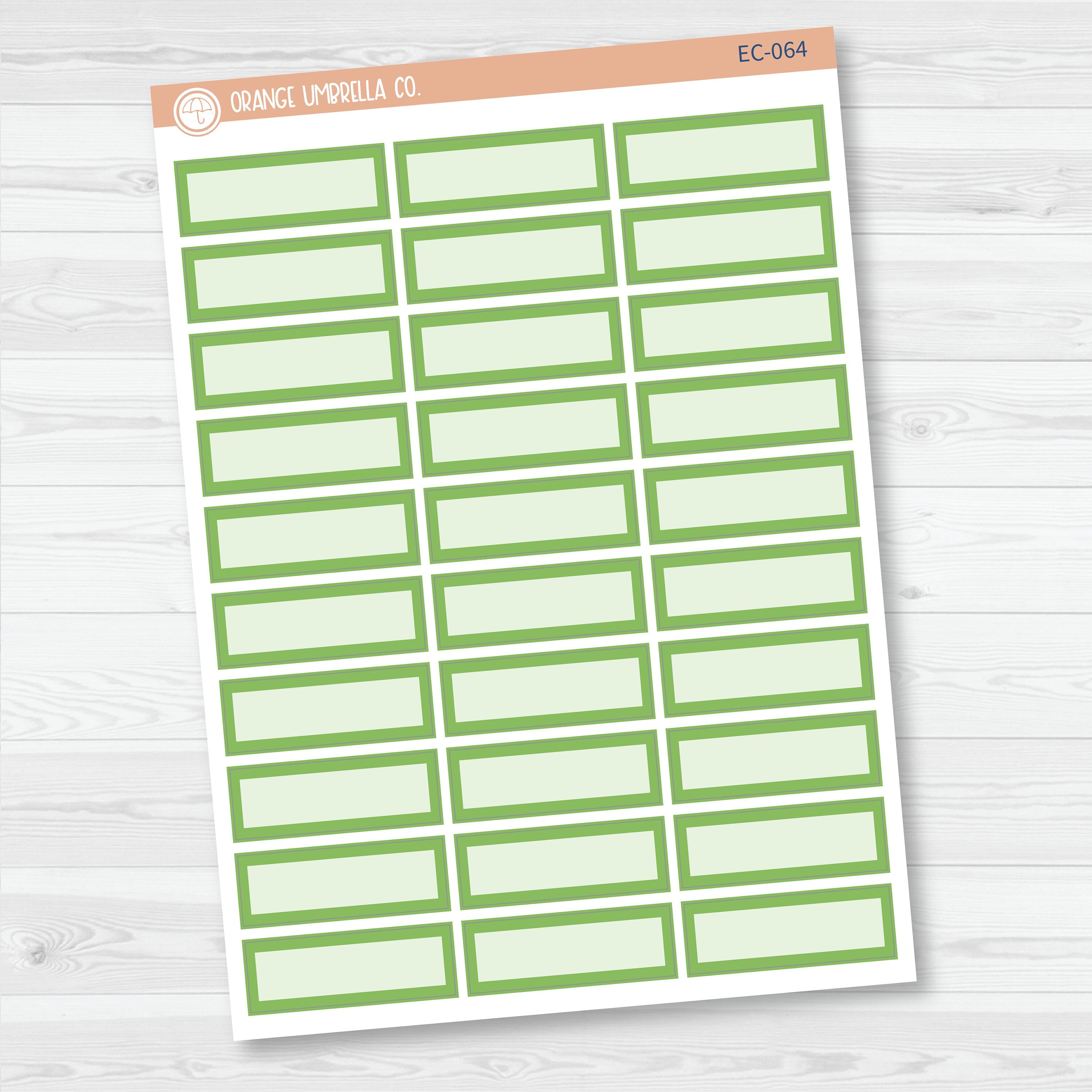 NP-Basic Third Box Label Planner Stickers | for Erin Condren Evolve Palette | EC-059-064