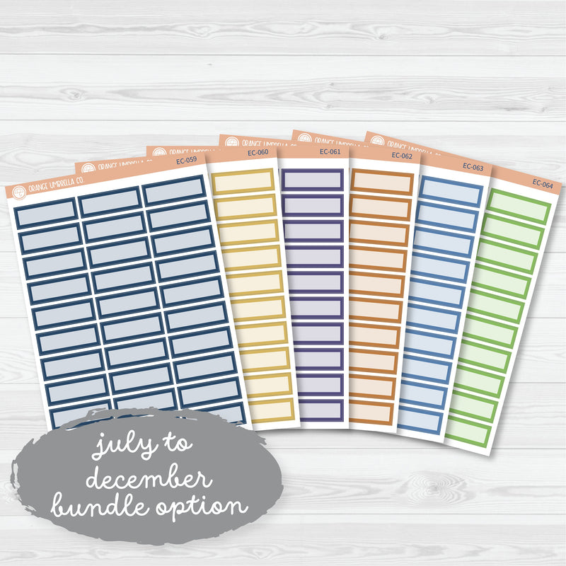 NP-Basic Third Box Label Planner Stickers | for Erin Condren Evolve Palette | EC-059-064